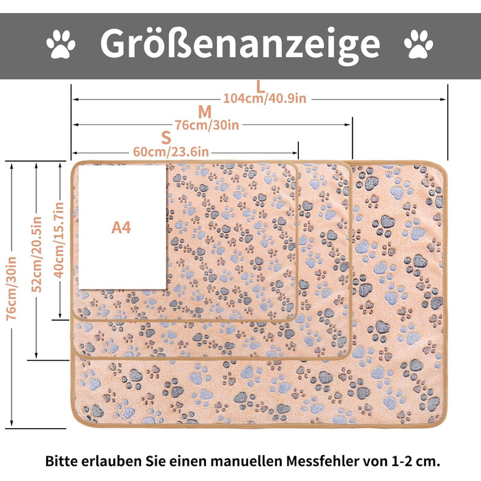 М'яка ковдра для собак та котів Demigeat, 3 шт. - тепла, миюча, для літа та весни, для маленьких та середніх тварин