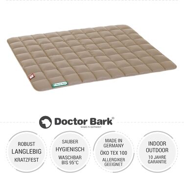 Лежак для собак Doctor Bark L, міцний, великий, для дому та вулиці, золото-коричневий, праний до 95°C