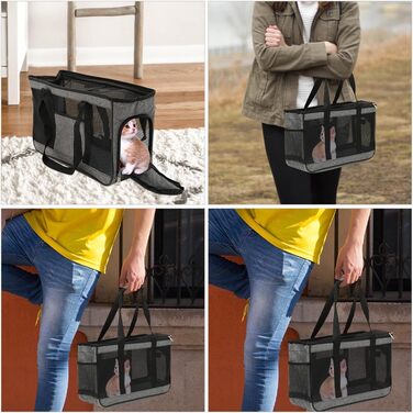 Транспортна сумка для котів та кроликів BCOATH: дихаюча, велика, з міцною ручкою та сіткою для безпечного транспортування