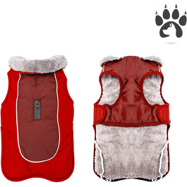 Тепла куртка для собак з флісовим коміром, вітронепроникна, водовідштовхувальна, для холодної погоди, велика, маленька, середня, для собак