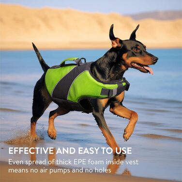 Жилет для собак, зелений, розмір M, колір лаймовий