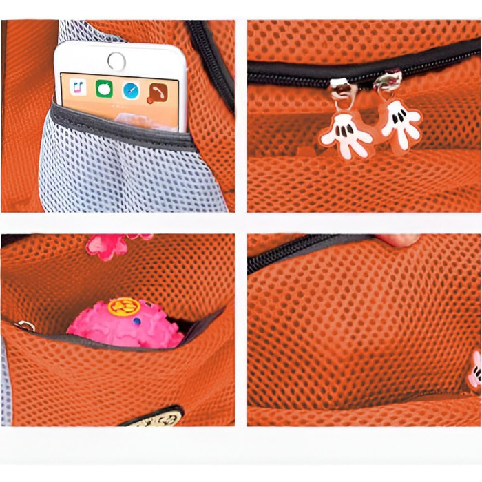 Рюкзак-переноска для собак та котів, до 10 кг, дихаючий, для подорожей та активного відпочинку (Оранжевий)