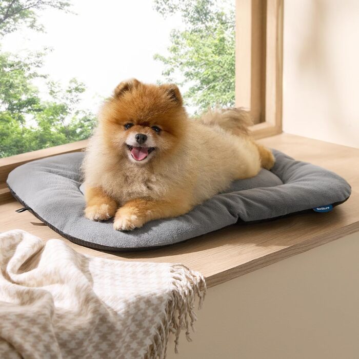 Підстилка для собак Bedsure, 58.4 x 43.2 см, ультрам'яка флісова підстилка для лежанки, сірого кольору