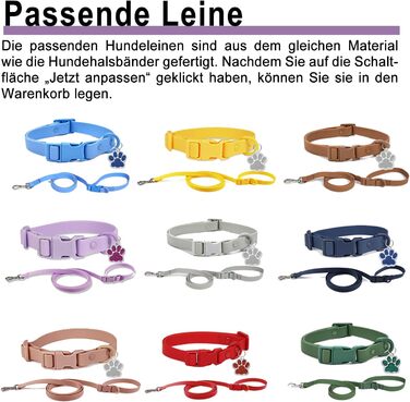 Персоналізоване собаче нашийник з металевою застібкою, з іменем та номером телефону. Регульовані розміри для великих та середніх собак (Collar 07)