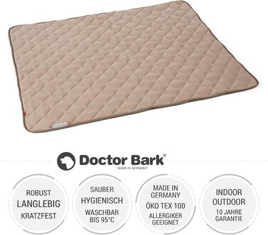 Флісова килимок-плед Doctor Bark для великих собак, двосторонній, міцний, м'який, праний при 95°C, золотисто-коричневий, XL 120x100 см