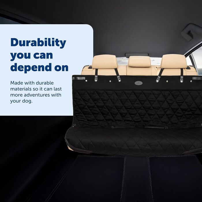 Захисний чохол на сидіння для автомобіля PetSafe Happy Ride: водовідштовхуючий, міцний, для собак, чорний