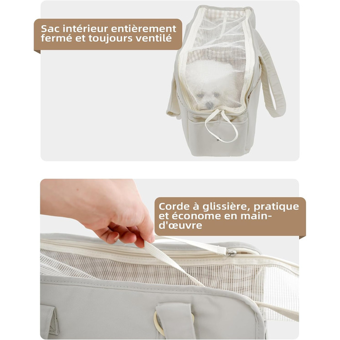 Сумка-переноска для котів, собак, цуценят ONECUTE, сіра, до 3 кг