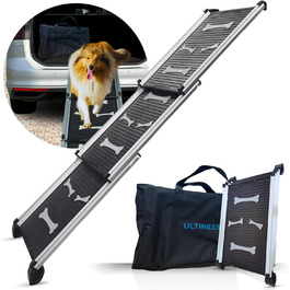 Рампа для собак Ultiness® - телескопічна, складна, з антиковзким покриттям, з алюмінію. Підходить для авто, позашляховиків та вантажівок.