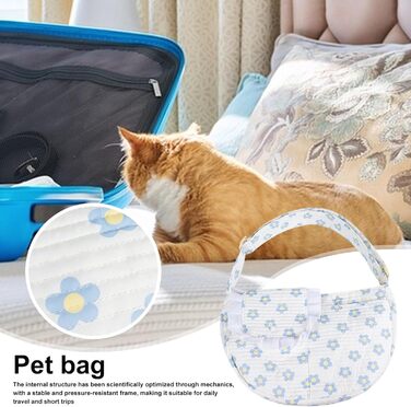 Сумка-переноска для собак, м'яка, легка та зручна, з регульованою ручкою, для подорожей та прогулянок, 180-220 г (блакитна)