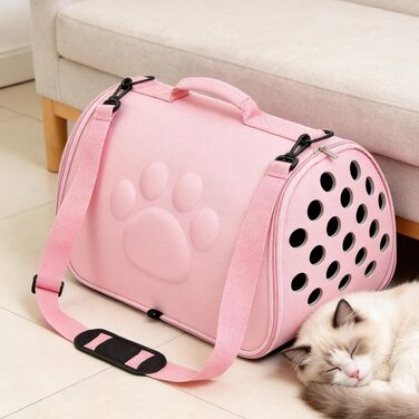 Сумка для тварин Katzen Reisetasche Рожева, L | Сумка-переноска для кота, собак, подорожей, міста