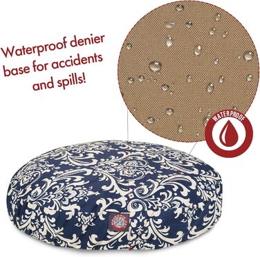 Кругле ліжко для домашніх тварин Majestic Pet, розмір M, 91.4 x 91.4 x 12.7 см, колір морської хвилі