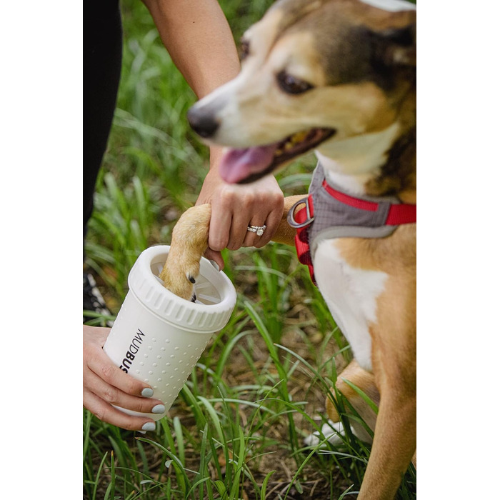 Dexas MudBuster Портативний очисник лап для собак, середній, світло-білий