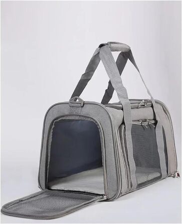 Автомобільний лежак для собак, переноска-рюкзак для тварин з м'яким бавовняним матрацом, безпечна для подорожей, сітчаста переноска для собак (Blue)