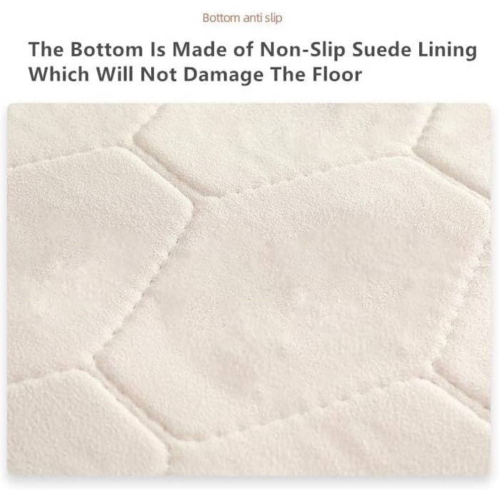 Килимок з імітацією собачих лапок, штучне хутро, 70x70 см, білий