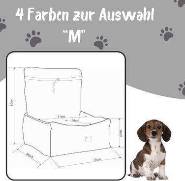 Автомобільний лежак для собак Golden Dog з кріпленням на ремінь безпеки, 73 x 56 см, колір графіт