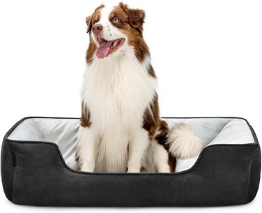 Килимок-ліжко для собак Lionto 2-в-1 з комфортним входом, чорний/сірий, 110x80 см