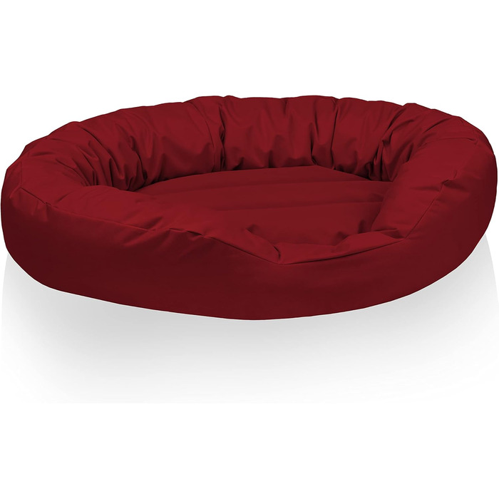 BedDog® Hundebett Sunny: велике овально-кругле лежанка для собак з Cordura, XXXL, RED-WINE (червоний), 150 x 120 x 23 см