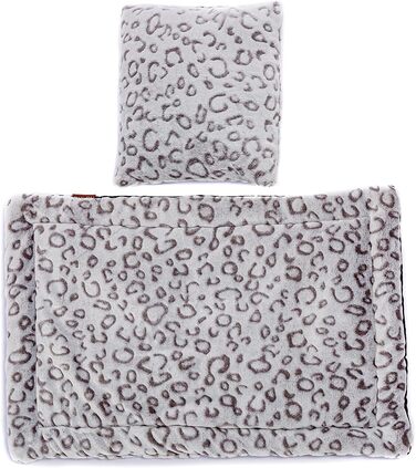 Леопардова ковдра для собак та котів Raikou - м'яка, з плюшевою подушкою, 80x60 см, антиковзаюча, для домашніх тварин