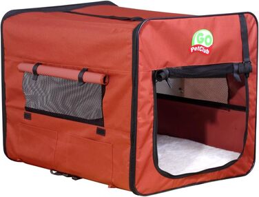 М'який переносний бокс для собак Go Pet Club, 63,5 см, коричневий