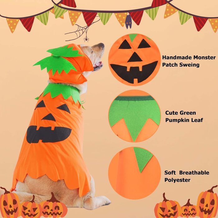 Костюм для собак та власників FLAdorepet на Геловін: сімейний комплект з капелюхом, костюм для собак та людей, гардероб для хатніх тварин та власників, гардероб для Геловіну, костюм для собак великих та гігантських порід (XXL)