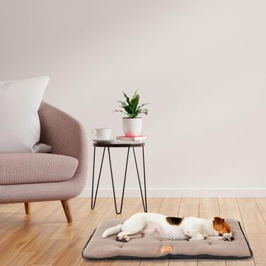 Килимок для собак Ferplast, лежанка-софа, середній розмір, 65 x 48 x 3,5 см, чорний, з мікрофлісу, водонепроникний, миється