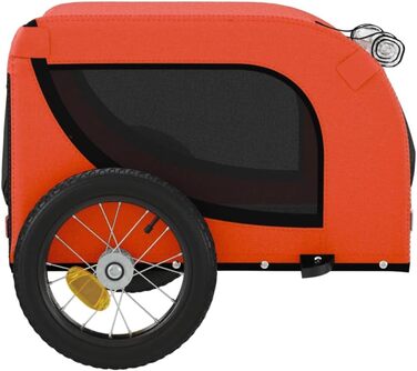 Festnight Причіп для велосипеда, переноска для собак, оранжевий. Вантажний причіп для велосипеда, переноска для собак, вантажопідйомність 30 кг, 124 x 53 x 53 см