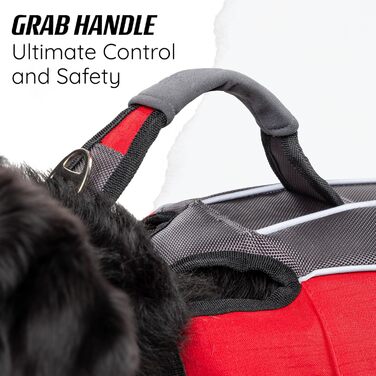 Оптимізована жилет для плавання собак Osprey, регульована, з ручкою, світловідбиваючі смуги, для малих, середніх та великих собак - жилет для безпечного плавання, XS