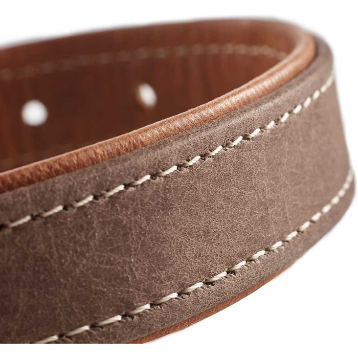 Нашийник для собак HUNTER PORTO, шкіряний, tabak/cognac, ручної роботи, розмір 40