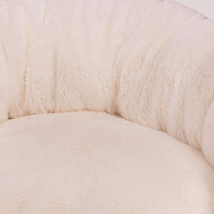 Кругле ліжко для собак Wallace & Jones Grace - зручний лежак для собак середніх порід | М'яке ліжко з бортиками, неслизьке | Колір коричнево-бежевий | Розмір M | 60 x 60 x 18 см