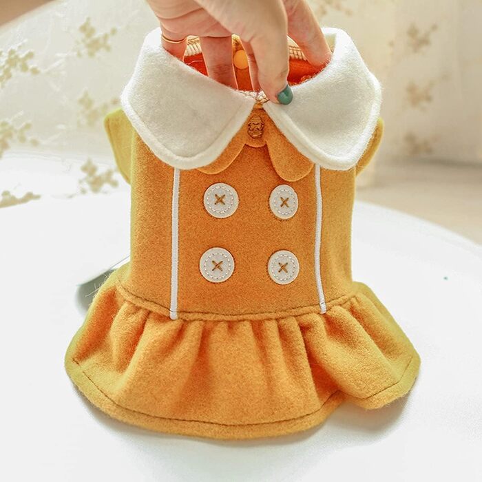 Сукня-тьюль для собак та котів, тепла зимова сукня-принцеса (XL, жовта)