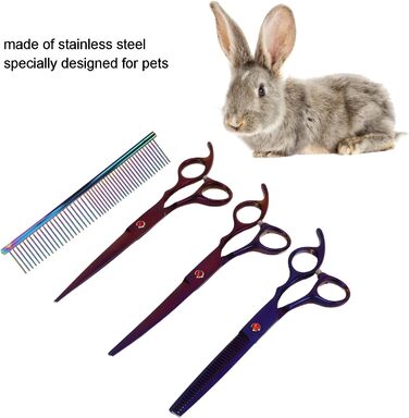 Професійний набір ножиць для грумінгу собак, 5 шт., 17.8 см, нержавіюча сталь