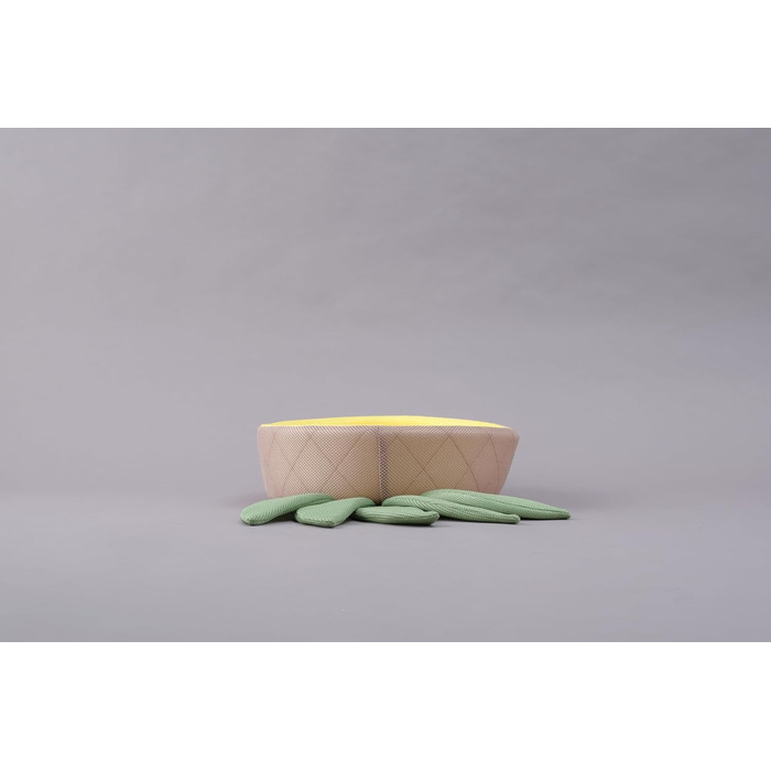 Килимок для тварин Iris Ohyama у формі ананаса, килимок-подушка, кошик, 40x69x12 см, миючий, з неслизьким покриттям, для собак