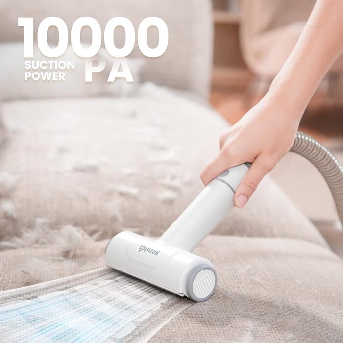 Pecute 2-в-1 Фен для собак, сушар для собак та пилосос, 1.7л контейнер для сміття, багатофункціональний набір для догляду за домашніми тваринами з тримером для собак та інструментами для грумінгу, підходить для цілорічного використання