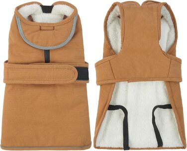 Зимовий теплий куртка для собак Kuoser з відбиваючими елементами, флісова жилетка для маленьких та середніх цуценят, водонепроникна та вітронепроникна жилетка для собак з отвором для повідка, XS-3XL, Зелений (XXL(Обхват грудей:70-85см;Обхват шиї:73см), Ко