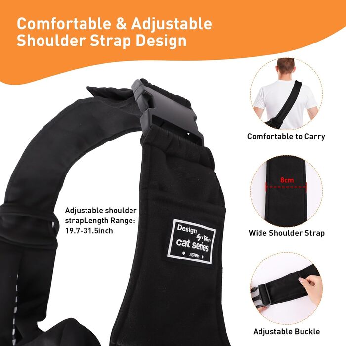 Сумка-слінг для собак NiCoLa: переноска для цуценят, чихуахуа, пуделів, бішон фрізе та котів, сіра/чорна