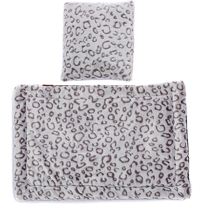 Леопардова ковдра для собак та котів Raikou - м'яка, з плюшевою подушкою, 80x60 см, антиковзаюча, для домашніх тварин