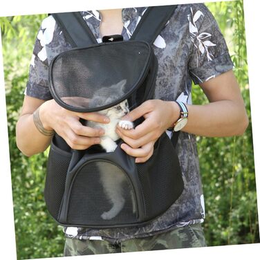 Рюкзак-переноска для собак Kisangel: чорний, дихаючий, для маленьких собак, для подорожей та прогулянок