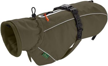 Водонепроникний теплий зимовий одяг для собак HUNTER Hundemantel NORDBY, оливковий, розмір 42,5, з відбиваючими елементами