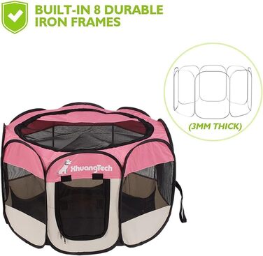 Клітка-манеж для собак та котів XianghuangTechnology, м'яка тканина, портативна, складана, для дому та вулиці