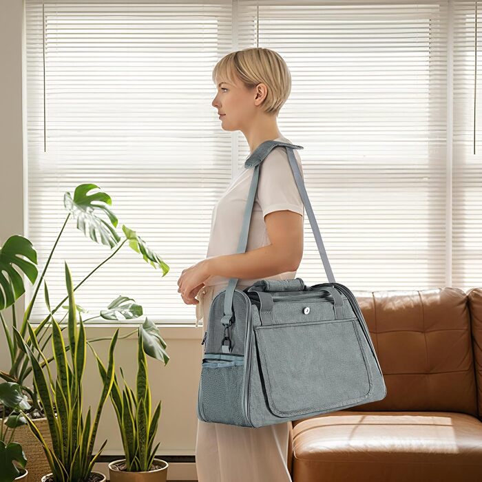 Транспортна сумка для котів та дрібних собак YooxArmor, 45 x 25 x 34 см, до 9 кг, сіра