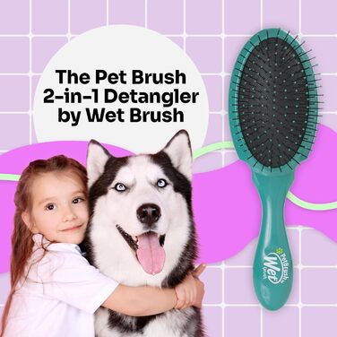 Щітка Wet Brush Ultimate Dual-Sided для собак, котів та кроликів - IntelliFlex, турк. блакитний