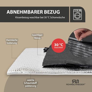 Кішка ліжко-лежанка на підвіконня з самонагрівальною підстилкою | З антиковзаючою основою | Зручне кішка ліжко з м'якого корду | Розмір 2 (90 x 29 см) | Темно-сірий колір | Зроблено в ЄС