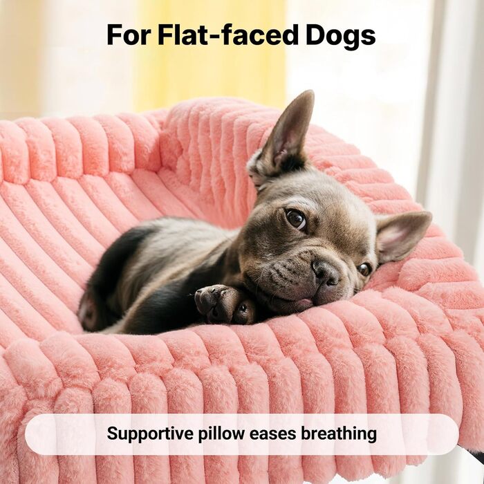 Ліжко для собак Veehoo, софа для маленьких собак, м'яка, з ортопедичним матрацом, 60x45x10 см, слонова кістка