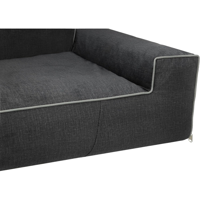 Ліжко для собак - кошик для собак маленьких, середніх та великих порід - подушка для собак - диванчик для собак - знімний та пральний чохол - Glamour New - розмір L: 98 x 66 см (XL - 116 x 78 см, Графіт Fancy)