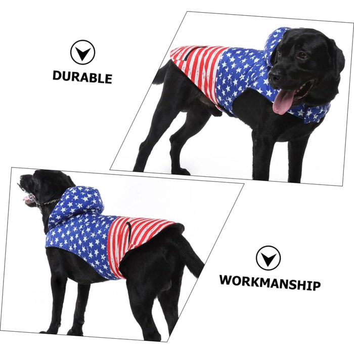 Теплий зимовий халат для собак Alasum з капюшоном, XL, дихаючий - для великих собак