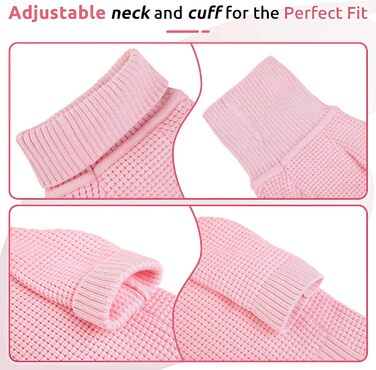 Теплий зимовий пуловер для собак малих та середніх порід, рожевий, M
