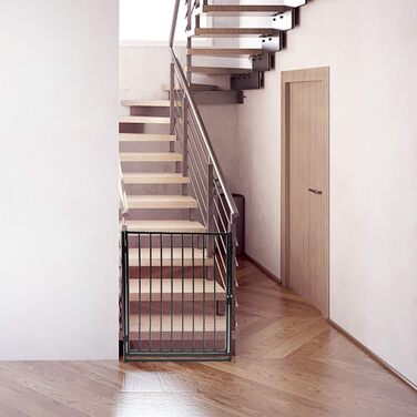 Захисна сітка для каміна Daromigo, 304 см, металева з дверцятами, сітка для дитячого манежу, захист від тварин, захист для дітей, чорна, 5 елементів