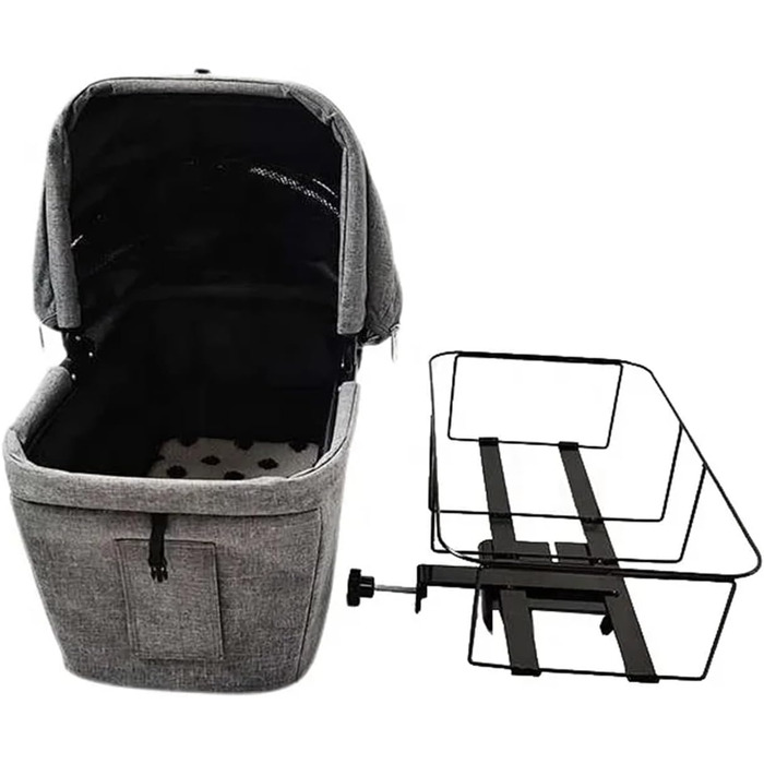 Фahrradkorb für Hunde Klappbarer Kleiner Haustier-Katzenträger-Hundekorb-Fahrrad Mit Abnehmbarem Rücksitz Für Fahrrad-Hinterradkorb Groß Bike Pet Carrier 01