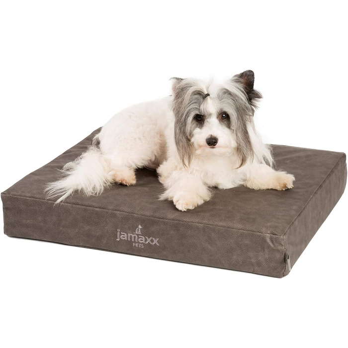 JAMAXX® Преміум лежанка для собак, ортопедична, з memory foam, 90x70 см, сіра