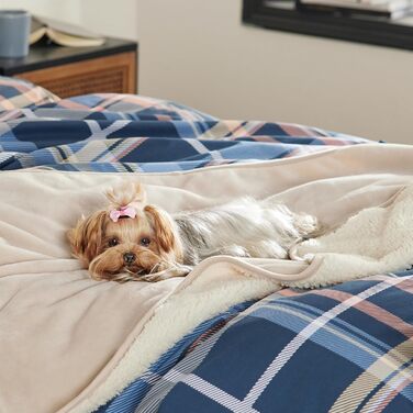 Водонепроникний коврик для собак Lesure, великі породи - 229x218 см, пральний, для активного відпочинку, флісовий захист дивану, для котів та собак